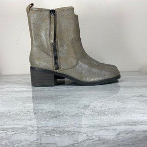 Silver Clarks Ankle Boots